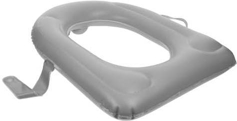 Yardenfun Cojín Inflable Elevador para Inodoro con Ventosas Acolchado Suave Portátil para Mayores y Fácil Inflado y Desinflado para Interior y Exterior