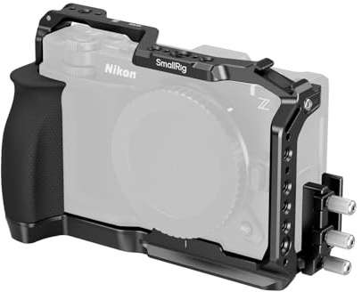 SMALLRIG Camera Cage for Nikon ZR with Silicone Grip and Cable Clamp for HDMI, Aluminum Alloy Full Camera Cage with Cold Shoe, Anti-Twist Design, Built-in Quick-Release Plate for Arca - 5467