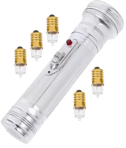 iplusmile Linterna Antigua Metálica Vintage 5 Bombillas Regulables, Linterna Ligera Retro Portátil Para Emergencias y Uso Diario, Tamaño Compacto De Mano, Sin Pilas
