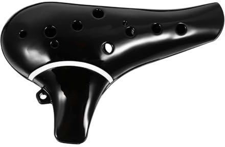 Abaodam Ocarina Contralto in Ceramica a 12 Fori Fatta a Mano, Strumento Musicale Portatile per Ragazzo Ragazza e Principianti, Design Ergonomico per Scuola e Uso Professionale