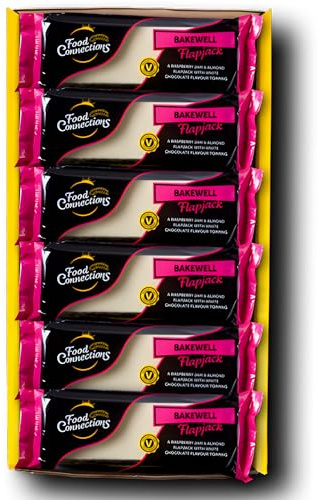 Food Connections Bakewell Flapjack (Pack of 30) Handmade Oat Bar Flapjacks