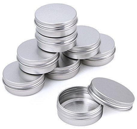 KBNIAN 30 Stück Aluminium Leer Döschen 30ML - Runde Dosen, Kosmetik Creme Tiegel Klein, Probe Behälter für Nagelkunst, Knöpfen, Salben - 5.2 x 2cm (Silber)