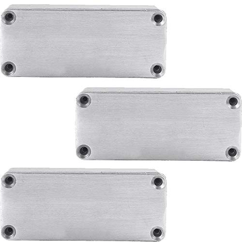 Supmico 3 X Pro 1590A Stil 92x38x31mm Aluminium Metall Stomp Box Gehäusegehäuse Gitarreneffektpedal stampfen