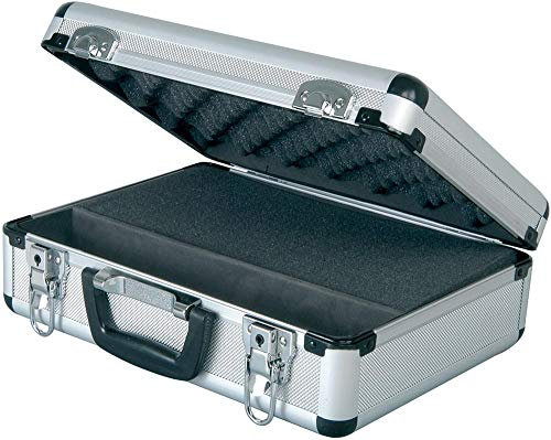 Mikrofon-Flugkoffer, groß, Transportkoffer, Material Aluminium, Gehäusefarbe: Silber, Außentiefe: Imperial 250 mm, Außentiefe: Metrisch 250 mm, Außenhöhe: Imperial 12 cm, Außenhöhe: