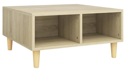 vidaXL Couchtisch Skandinavisch Beistelltisch Wohnzimmertisch Kaffeetisch Sofatisch Teetisch Tisch Wohnzimmer Sonoma-Eiche 60x60x30cm Holzwerkstoff