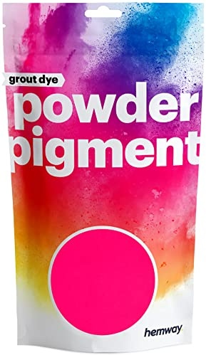 Hemway Grout Powder Pigment UV Fluorescent Hot Pink 50g, Coloured Dye | for Grout, Cement, Concrete, Mortar, Plaster, High Colour Saturation