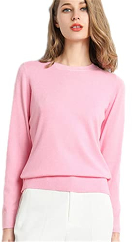 Dninmim Pull doux en cachemire pour femme - Printemps et automne - Décontracté