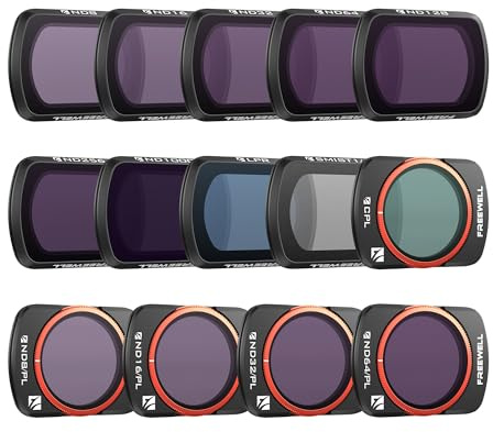 Freewell 14er-Pack, Mega-Kit für Osmo Pocket 4/3/Xtra Muse | QuickSwap ND,ND/PL,CPL,Snow Mist 1/4, Lichtverschmutzungsfilter,Mühelose Installation,kreative Freiheit,Gimbal-Kompatibilität