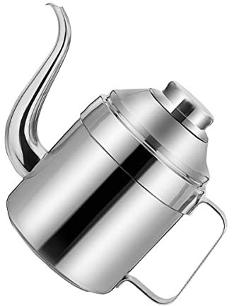 BESTonZON Edelstahl Ölflasche Auslaufsicher Ölausgießer Kitchen Oil Pot Langlebig Praktisches Design Für Olivenöl Sojasauce Sesamöl
