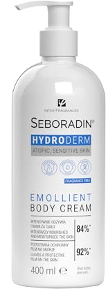Seboradin Hydroderm Bodylotion, Körpercreme 400 ml, trockene Haut | Körperlotion für Damen und Herren, empfindliche, atopische Haut, mit Sheabutter und Aloe Vera, feuchtigkeitsspendend