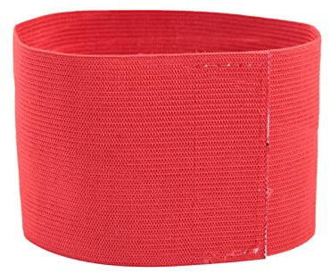 CDQL Kapitänsbinde, Fußball-Armbinde, 5 Farben, Outdoor-Mannschaftssportgruppen, Kapitänsbinde, Verstellbare Spielerbänder (Rot)