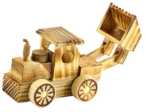 DIKACA Spielzeug Bulldozer Modell Holzhandwerk Baumodellbausatz Konstrukteur Ingenieurbausätze Simulation Schubdozer Modellautos Bausätze Kidcraft Spielset Simulation Schubdozer LKW 3D