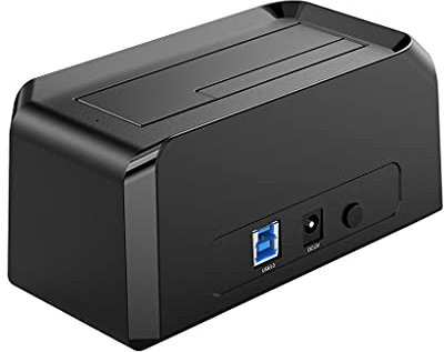 External Hard Drives USB 3.0 to SATA HDD Docking Station Reader for 2.5/3.5 Inch HDD SSD Single-Bay Hard Drive Docking Station Support 18TB