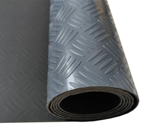 Garage Gummimatte Wasserdichte Gummigaragenmatte, Rutschfeste Isolierung Bodenbelag Rolle 60 70 80 90 100 120 150 CM Breite, Indoor Home Küche Keller Tür Matten ( Color : Gray1 , Size : 1.5X5m/5X16.4f