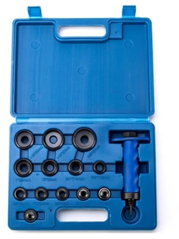 Leder-DIY-Handwerk, 14-teiliges Hohlloch-Set, Gürtel-Rundloch-Stanzmaschine, austauschbares schweres Stanzwerkzeug aus Kohlenstoffstahl Robust und langlebig