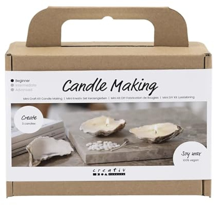 Creativ Mini Bastelset Kerzenherstellung, natur, Sojakerzen, 1 Packung, Mulricolour