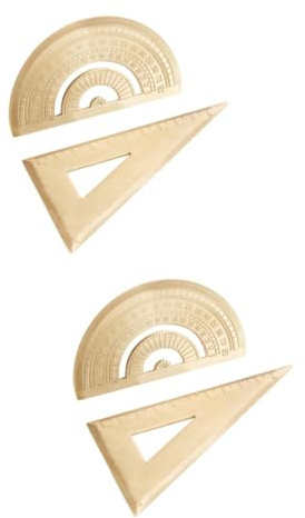 SHINEOFI 2sets Triangolari Goniometro Misurazione Per Studenti e Architetti Precisione