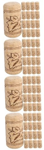 Amosfun 80 Pièces De Vin En Bois Bouteilles De Vin Vides De Vin Réutilisables De Bouteille Bouchon De Liège En Feuilles De Vigne Bouchon De Vin En Vrac