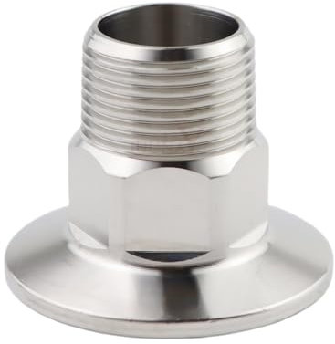 1 Stück 1/2 Zoll, 3/4 Zoll, 1 Zoll, 11/4 Zoll, 11/2 Zoll, 2 Zoll, Edelstahl 304, Sanitär-Sechskant-Rohrverschraubung mit Außengewinde, passend for Tri-Clamp(DN8 x Ferrule 50.5)