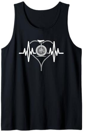 Herzschlag Einrad Herzlinie Puls Künstler Zirkus Tank Top