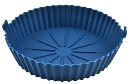 Air Fryer Silicone Liner Pot, Air Fryer Basket, Flammable Baking Paper Alternative, Reusable Baking Sheet Oven Accessories(Blu)