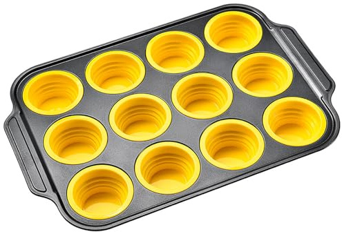 Pieghevole 12 tazze Silicone Muffin Vassoio Disstallo