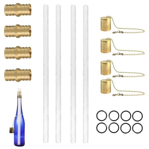 Torche anti-moustique anti-moustique au citron et au citron | Mèches à long terme pour la terrasse de jardin extérieur | Bougie anti-insectes anti-basculement, facile à utiliser et à sécuriser