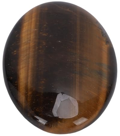 HEEPDD Piedra de Palma de Cristal, Cristal Ovalado Pulido de 7,5 Cm para Meditación Yoga con Acabado Suave y Tacto Cómodo (Ojo de tigre amarillo)