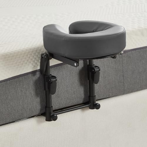 HoMove Massage Headrest for Bed, Adjustable Massage Face Cradle at Home, Portable Bed Massage Head Holder, Massage Table Head Rest for Salon Spa, Face Down Pillow After Eye Surgery, Dark Gray