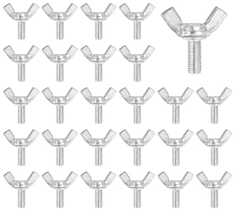 QUARKZMAN 40 Pcs Tornillos De Ala Mariposa M5x12mm Tornillos De Ala | Con Cabeza De Palomilla, Acero Al Carbono Zincado, Para Hogar Máquinas Equipos Electrónicos