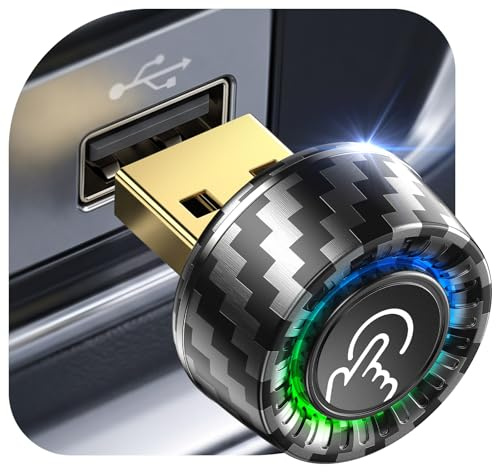 Versteckter CarPlay Wireless Adapter – Benutzerwechsel per Taste, Android Auto Wireless Adapter, Ultra-Mini Design, Stabil & ohne Überhitzung, kompatibel mit iPhone (iOS 10+)/Android 10+, USB-A/USB-C