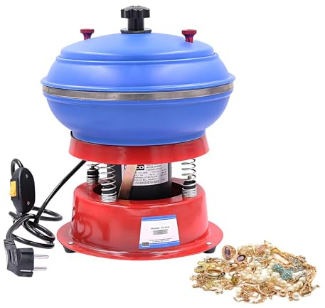 Buratto Vibratorio Elettrico-Lucidatura Catene Oro Argento,Kit Buratto per Pietre Lapidario Macchina-Gemme Giada Agata Finitura Superficiale Macchina Levigatrice-90W