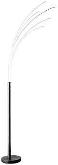 Casa Nova Stehleuchte ECLIPSE (BHT 72x208x28 cm) BHT 72x208x28 cm grau Stehleuchte Stehlampe Leseleuchte LED-Stehleuchte Bogenleuchte