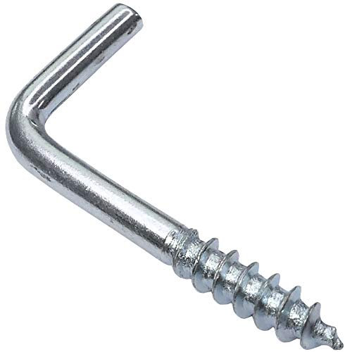 AERZETIX - C47878 - Satz von 50 stück - Schraubhaken typ L für holz - mit holzgewinde - Ø2.3x25mm - aus verzinktem stahl - heimwerker - montagewerkzeug eisenwaren