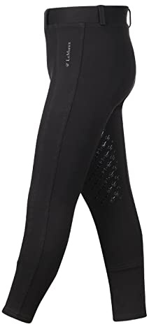 LeMieux Junior Pro Jodhpurs for Girls & Young Riders - Equestrian Riding Tights - Full Seat Youth Horseback Riding Gear (Black / 5-6 Years)