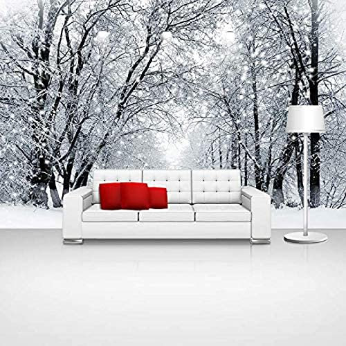 XLMING Papel pintado de foto de árbol de nieve Mural 3D sala de estar dormitorio decoración del hogar papel Decoración Fotomural sala Sala de estar Pared Pintado Papel tapiz no tejido-430cm×300cm