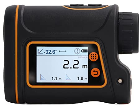 Telémetro para Caza, Telémetro Láser de Lente óptica ABS para Trabajos de Construcción (SW-1500B)