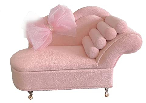 MagiDeal Sofa im Maßstab 1:12, Miniatur-Möbel, Wohnzimmer-Ornamente, Schlafzimmer-Life-Szene-Versorgung, Mädchen-Frauen-Schmuckkästchen, Chaiselongue