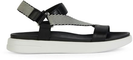 Geox Dam D XAND 2S C sportsandal, svart/vit 37 EU, Svart off white, 37 EU