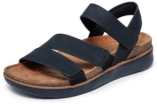 Skechers Women's LIFTED COMFORT flatform sandal, Black 9 M