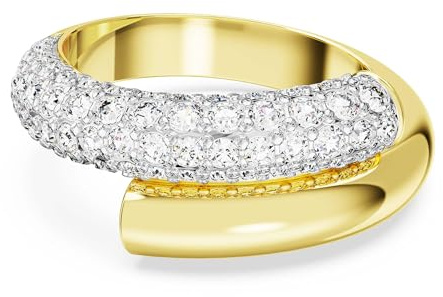 Swarovski Anillo Dextera, Blanco, Baño tono oro