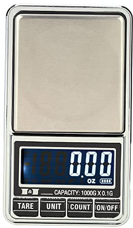 Professionelle Mini Digitalwaage Schmuck Elektronische Taschenwaage Präzisionswaage 1000g * 0,1g