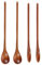 Lot de 4 cuillères en bois pour manger, cuillères en bois de 19,8 cm pour la cuisine, le mélange, les mélanges, les cuillères en bois à long manche, cuillère à miel en bois avec belle texture de bois