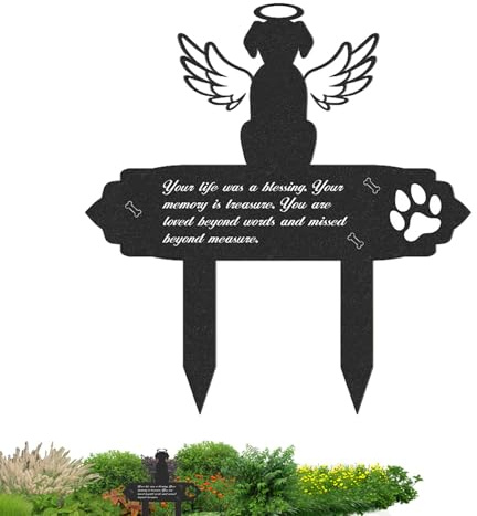 Gedenkstein Grabsteine mit Erdspieß für Katzen | Gartenfriedhof Dekorationen | Grabschilder aus Metall, Friedhofsdekorationen Wasserdicht Garten Friedhof mit