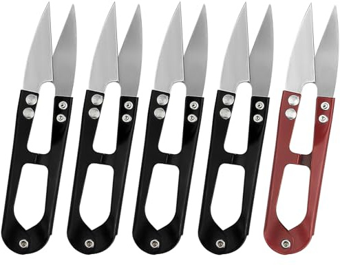 5 Stück Nähscheren,Fadenschere scharf Edelstahl,Universal-Nähschere zum präzisen Trennen von Fäden und Garnen,Fadenschneider, Stickscheren, Einfädlerscheren,kleine Scheren,Kunst,Heimwerkerbedarf