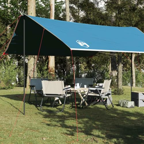 Tino Tech Tarp Outdoor Tent Camping Zelt Plane Ultraleicht Camping Zeltplane Zeltunterlage für Ourdoor Camping Zeltplane Tarp für Hängematte Wasserdicht Tarp 460x305x210 cm Polyester Blau