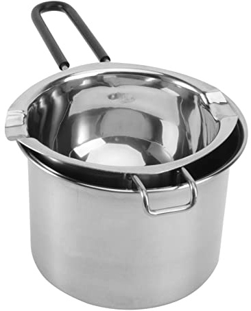 Mikinona Schmelztiegel Edelstahl 304 Mit Silikongriff Butter Und Käseschmelztopf Für Indirektes Erhitzen Zum Schmelzen Von Schokolade Und Wachs