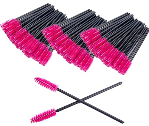 300 st ögonfransborstar stavar, spoolies mascaraborste, ögonfransstavar applikator, ögonbrynsborste möbelhjul, spoolie förlängning mascara-ros