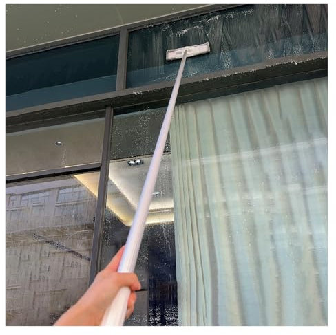 Limpiacristales Limpiador de Ventanas Pértiga comercial para limpieza de cristales 3 4 5 6 7 M, Herramienta Limpiacristales Profesional con Mango Largo, Kit de Lavado Empalmado para Ventana Exterior(6