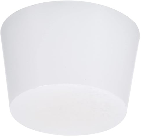 TOP-VIGOR 1 bouchon conique en caoutchouc, 50 mm à 62 mm en silicone solide, bouchon conique en caoutchouc avec trou pour tube à essai pour laboratoire, maison, conteneurs en verre, tube à essai